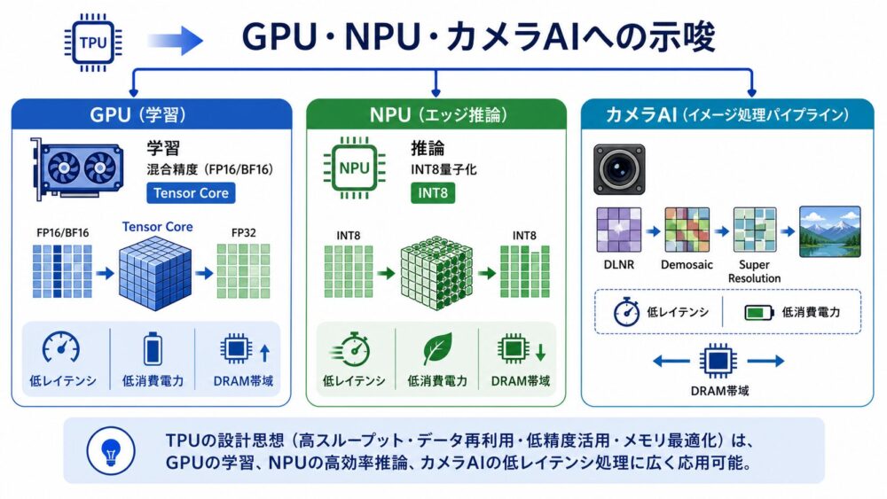GPU、NPU、カメラAIへの示唆