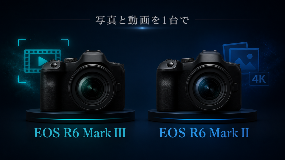 EOS R6 Mark IIIとEOS R6 Mark IIの独自生成比較イメージ
