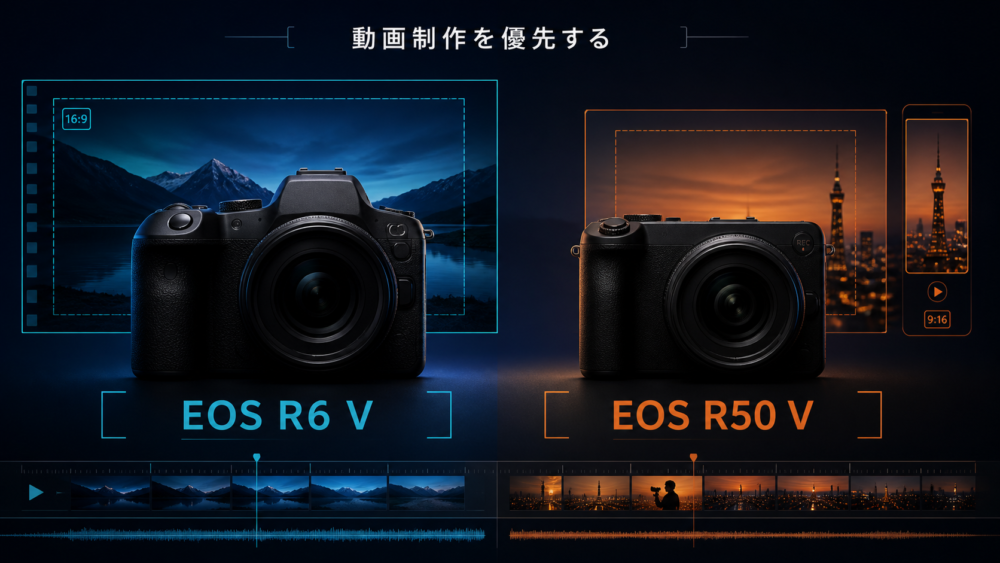 EOS R6 VとEOS R50 Vの独自生成比較イメージ