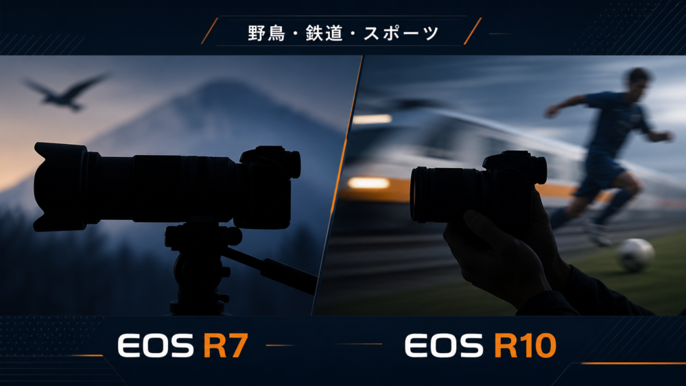 EOS R7とEOS R10の独自生成比較イメージ
