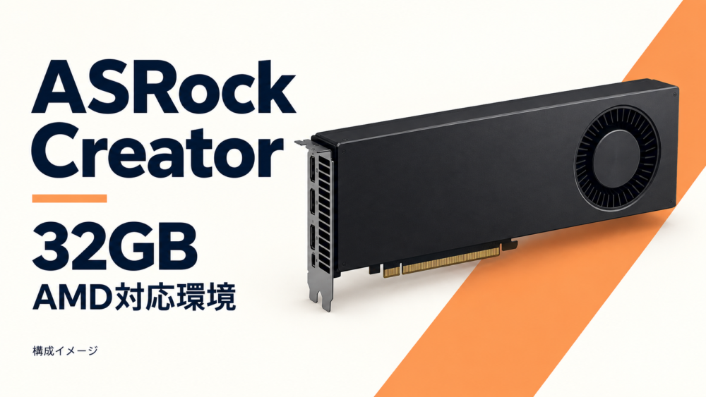 ASRockの32GB候補とブロワー型冷却を表す独自生成イメージ