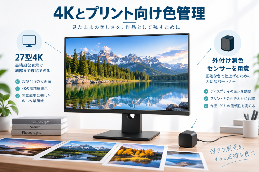 4Kとプリント色管理を一台で進める構成は