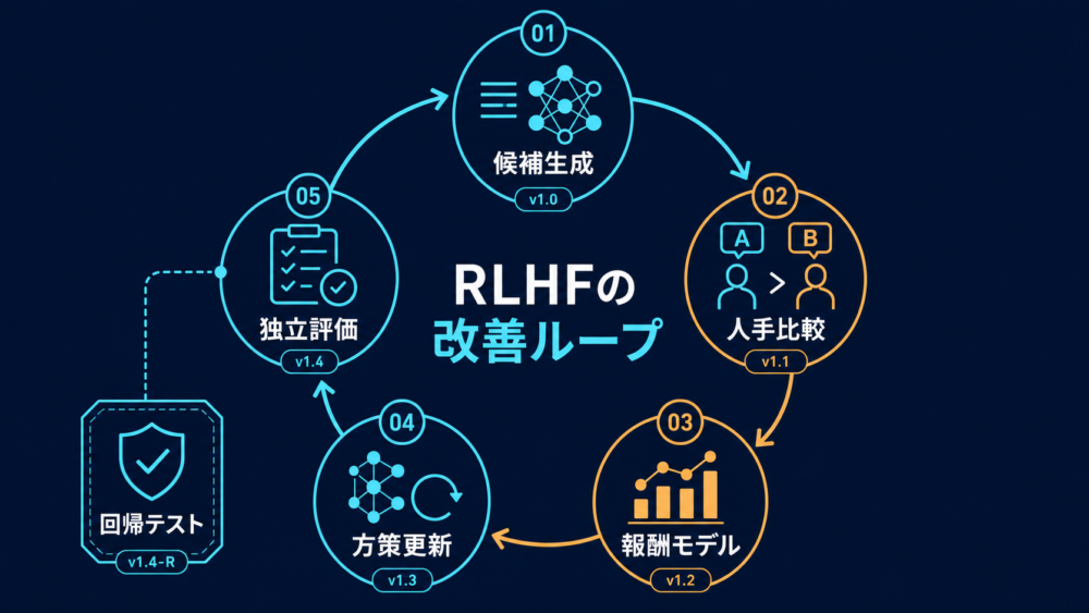 学習・独立評価・データ更新を循環させるRLHF運用