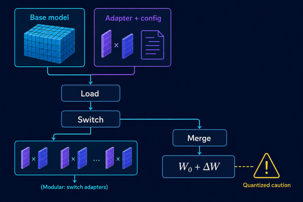 LoRA adapterの保存・読込・切替・mergeのライフサイクル