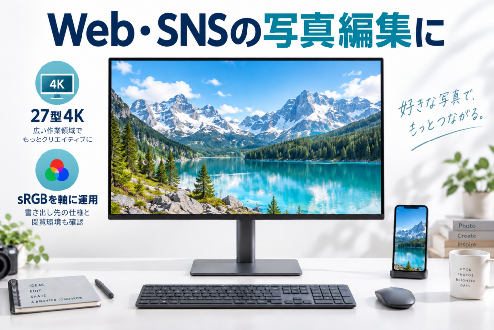 Web編集で27型4Kをどう使うか