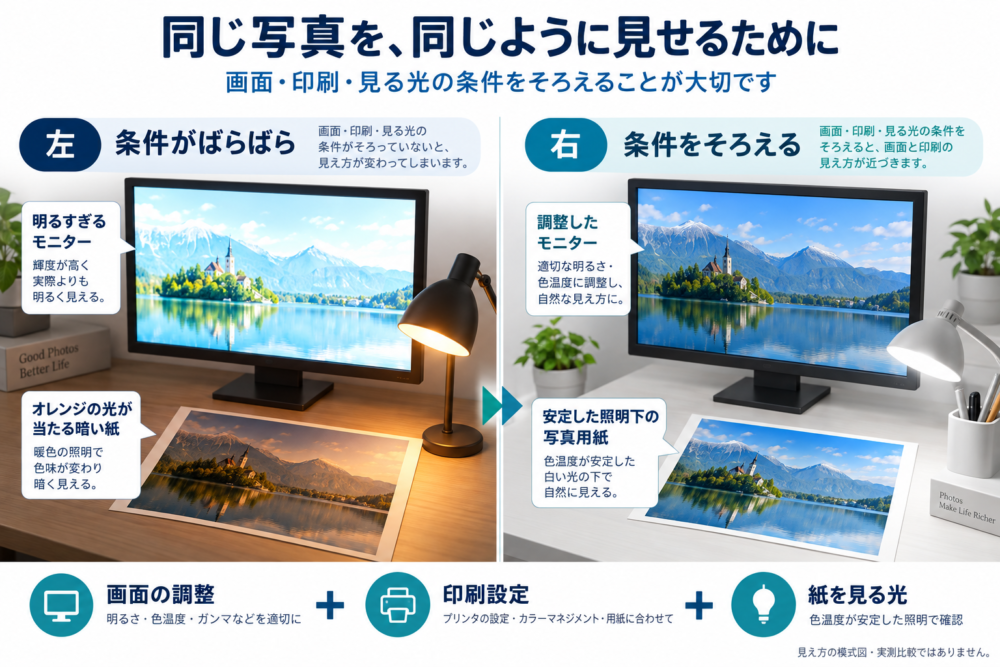 画面を校正するだけで紙の色は揃うか