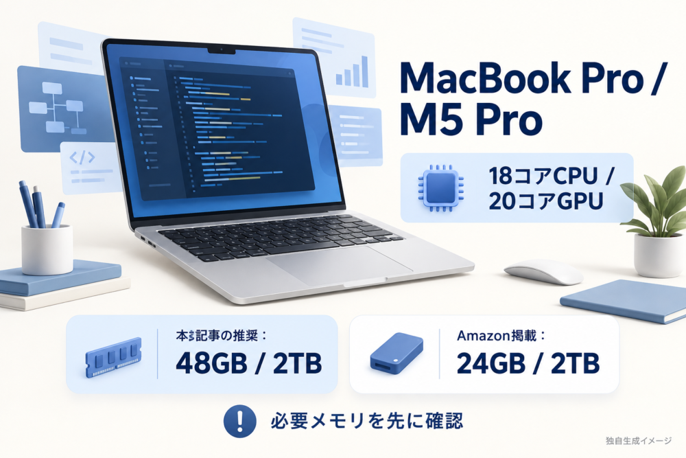 高性能チップとメモリ容量を別の選択軸として製品イメージで示す