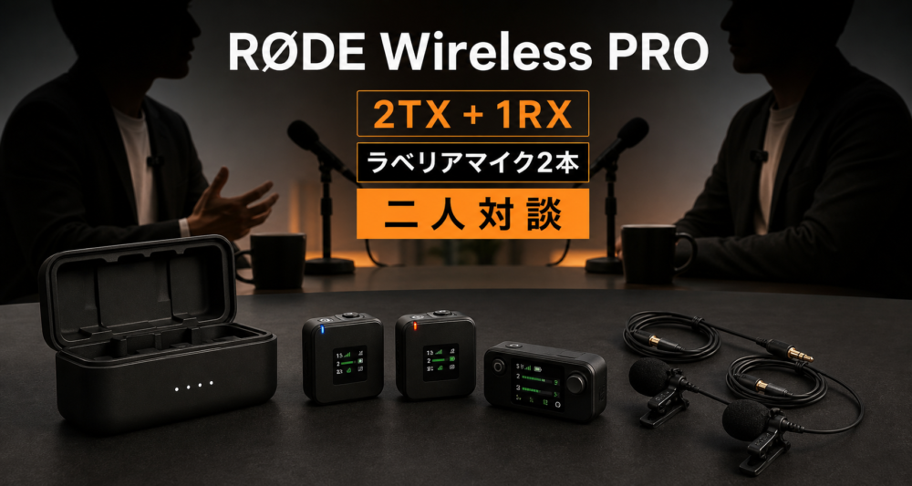 RØDE Wireless PROの二人対談・ラベリア構成イメージ