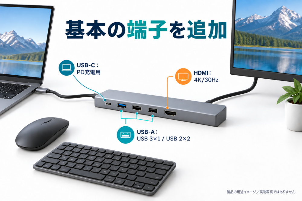 HDMIと入力機器を追加する用途イメージ