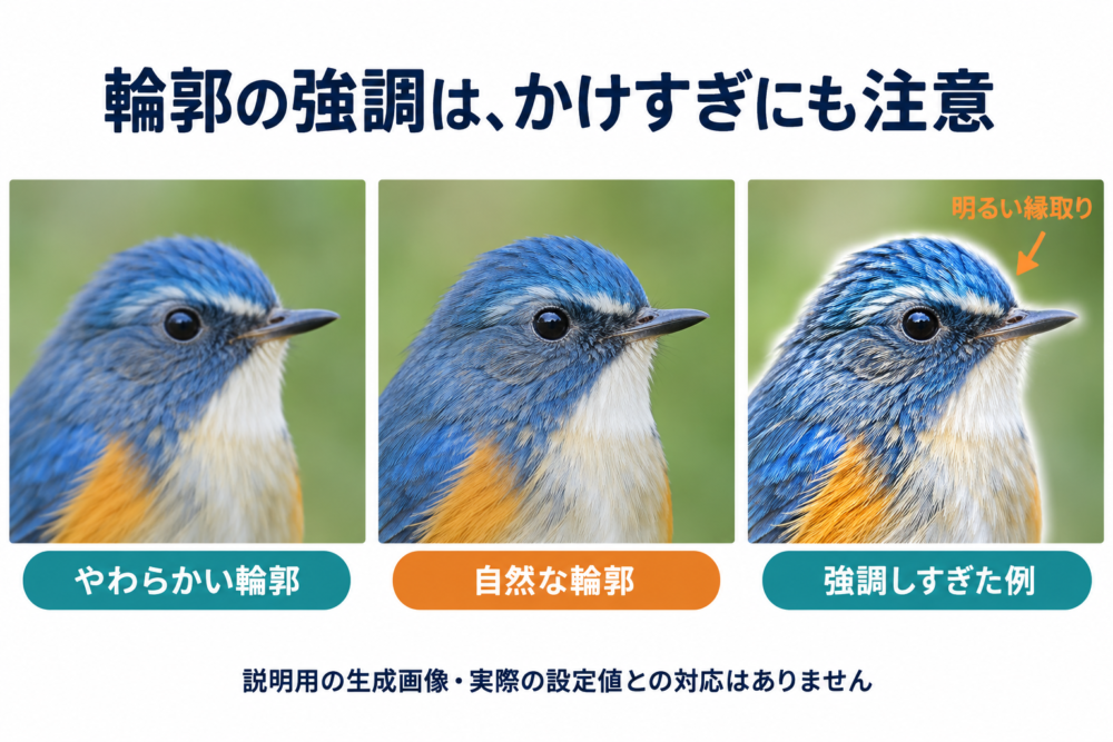 シャープをかけすぎると何を見るべきか