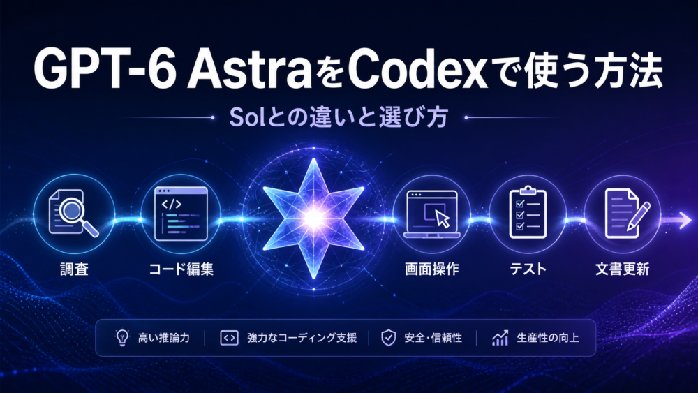 GPT-6 AstraをCodexで使う方法｜GPT-5.6 Solとの違いと選び方