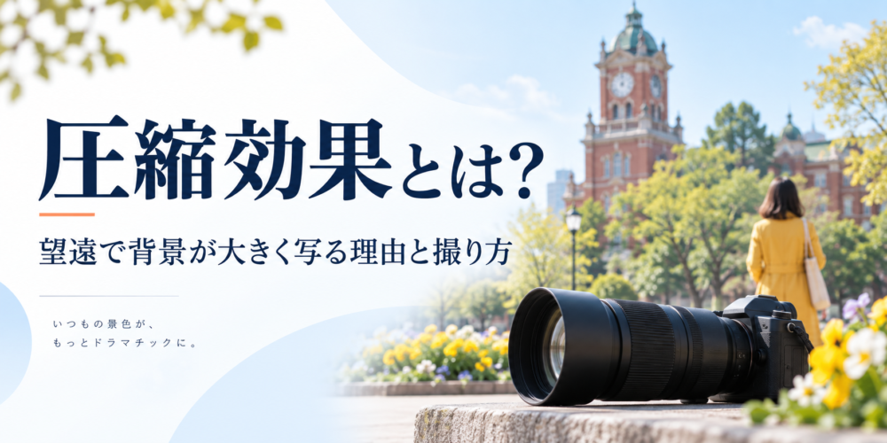 圧縮効果とは？撮る位置による背景の大きさの違い