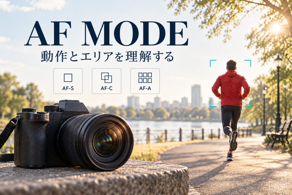 AFモードとフォーカスエリアで人物を捉えるイメージ